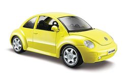 BlackZone Model Vehicles for Volkswagen Beetle Alloy Simulation Car Model Sound and Light Pull Back Toy Car 1:32 Sophisticated Gift Choice (Yellow)