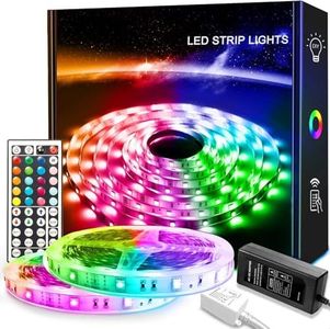 LED Strip Lights 32.8ft/10M, RGB LED Light Strip, 5050 SMD LED Color Changing Tape Light with 44 Key Remote and 12V Power Supply, LED Lights for Bedroom, Home Decoration, Bar (10M)