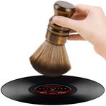 NiHome Vinyl Record Cleaning Brush, Anti-Static Soft LP Record Cleaner, Vinyl Dust Remover Brush with Ultra-Fine Fiber Bristles, Safe for Vinyl LP CD Album Care, Retro Design with Beech Wood Handle