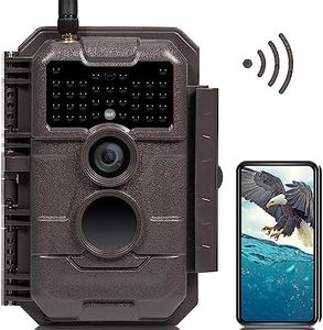 GardePro E6 WiFi Trail Camera (Non-Cellular), Stable WiFi with External Antenna, On-Site App Viewing, 64MP 1296P HD, Wide Field of View, No-Glow Night Vision, Motion Activated Waterproof Game Camera
