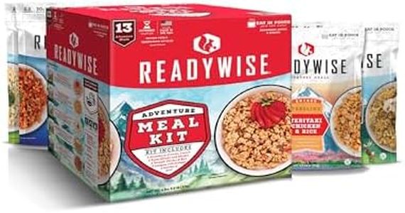 ReadyWise Outdoor Meals Kit, Freeze-Dried Backpacking and Camping Meals, Tasty Meals and Snacks for Hiking, Backpacking, or Emergency Preparedness, Pack of 13