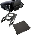 XFMT 5.5" Razor Tour Pack Trunk W/Backrest 2-Up Mounting Rack For Harley Touring Road Glide Electra Glide 2014-2023