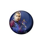 AVI Pin Badges with Multicolour Football Player Design Badges for Football Fans Kylian Mbappé, Pack of 1 6 cm R8000435