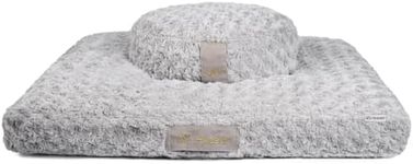 Hihealer Meditation Cushion Set – Large Rose Velvet Zafu & Zabuton Floor Pillow Traditional Tibetan Yoga Bolster for Adults Buckwheat Filled for Comfort Support