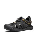 KEEN Men's SOLR High Performance Sport Closed Toe Water Water Shoe, Black/Gold, 10.5
