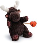 Fuzzwoof Moose Heart Beat Dog Toy for Puppy - Soft Plush Stuffed Animal Dog Pal with Heartbeat for Puppy Small Medium Large Breed, Ideal for Comfort & Anxiety Relief - Medium