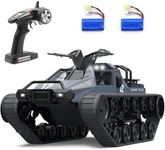 Mostop Remote Control Crawler High Speed Tank Off-Road 4WD RC Car 2.4 Ghz RC Army Truck 1/12 Drift Tank RC Tank for Kids Adults