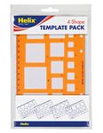 Helix Shape Stencil Templates (4 Pack)