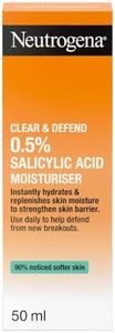 Neutrogena Clear and Defend Moisturiser (50ml), Oil-Free Daily Face Cream for Spot-Prone Skin, with Purifying 0.5% Salicylic Acid to Help Prevent Breakouts for Smoother, Softer & Clearer Skin