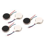 sourcingmap 6Pcs DC3V 12000RPM Cell Phone Vibrating Motor Flat Coin Mini Vibration Motor