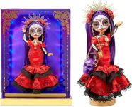 RAINBOW HIGH 2022 Celebration Edition Día De Los Muertos Maria Garcia Fashion Collector Doll 11 in. Celebratory Face Painting & Calavera Purse. Light Up Display & Premium Accessories