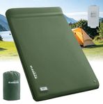 Double Inflating Sleeping Pad Camping, Elegear CumbreX™ 9.5 R-Value Foam Camping Mattress Pad 3.1" Thick with Pillow Built-in Electric Pump Sleeping Mat Foam Camp Pad for Floor,Tent,Cot,Arm Green