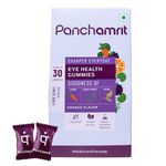 Panchamrit Eye Health Gummies- 30 Gummies (Pack of 1) | Protects against Blue Light Damage, Digital Strain and Dry Eyes | Enriched Lutein, Zeaxanthin, Carrot Powder & Ayurvedic herbs for Kids & Adults