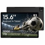 MESWAO 15.6" Android 13 Tablet, Large 1080 IPS HD Screen Tablet, 8 Cores, 6GB+512Gb, 512G Tf Card Holder, 12000Mah Long Life Battery for Movies