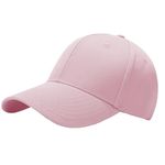 Taeku Baseball Cap, Women Men Adjustable Cotton Vintage Golf Dad Hat for Running Outdoor Workouts (Pink)