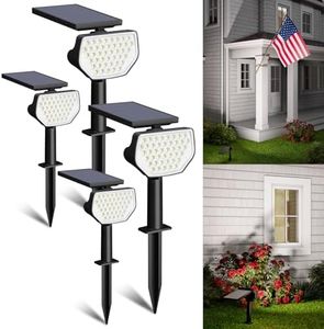 Lepro Solar Lights Outdoor Waterproof IP65, Solar Spotlights Outdoor, Auto On/Off 43 LEDs for Landscape Garden Yard Pathway, 4 Pack (Cool White)