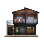 Barn Homes Double Story Flat Pack House with Bathroom and Kitchen, Foldable Tiny Home, 20ft & 40ft, Mobile House, Modular Homes, Container Homes, Tiny House to Live in, Cabin Prefab (20 FT).