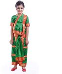 TASMAI MARKETING Bharatnatyam Dance Costume Dance Dress (Adult, Green)