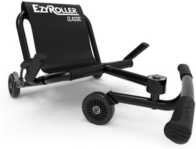 EzyRoller: Classic - Black Magic - Ride-On Scooter, Cambering Motion, Pedal Free Cart, Hand Brakes, Extendable Frame, 154lb Capacity, Kids-Teens 4+