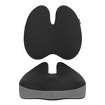 Orista™ Advance Gel Blended Memory Foam Coccyx Seat Cushion & Backrest Combo| Hip Tailbone Coccyx & Sciatica Pain Relief | Ergonomic Design for Home&Office Chair Orthopedic Support Long Sitting Hours