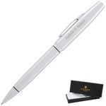 Cross Pen | Engraved Cross Coventry Ballpoint Pen with Lustrous Chrome Finish. Gift Box and Personalized Engraving Included. Twist Action Ballpoint Pen.