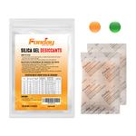 100Gram x 4Packet Rechargeable Silica Gel Desiccant Packets Fonday Food Grade Fast Reactivate Desiccant Bags Moisture Indicating Orange to Green for Closet Gym Bag Jewelry Tools food medication