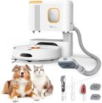 Teendow D20S Max+ Robot Vacuum and Mop, 8000Pa Suction for Pet Hair, with Self-Emptying Dock and Pet Grooming Parts, 10 Weeks Hands-Free Cleaning, PreciSense LiDAR Navigation, App & Voice Control