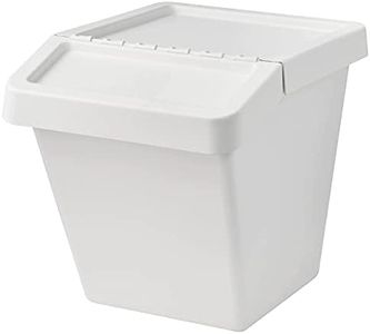 Ikea – Poubelle Sortera avec couvercle, blanc, 60 L