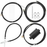 NFR0013 Fuel Line Hose Set for 1988-1998 Chevrolet GMC Silverado Sierra V8 1500HD 2500HD 3500 4.8L 5.3L 6.0L 8.1L (Excl. Flex Fuel & Diesel) Supply, Return, & Vapor Complete Nylon Fuel Line Kit