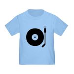 CafePress Old School Record Player Blac Toddler T Shi Cute Toddler T-Shirt, 100% Cotton Baby Blue