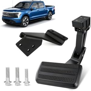 One-Piece Aluminum Upgraded Rear Bed Step Compatible with 2021-2026 Ford F150, 2022-2026 F-150 Lightning EV, 350 LBS Heavy-Duty Truck Tailgate Step, No-Drill Installation