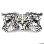 Belt buckle Valkyrie, Handmade Norse Scandinavian woman warrior military solid German silver 1.5 inch belt buckle