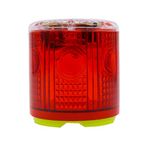 Aolyty Solar Strobe Warning Light Strong Magnetic Base Flashing Super Bright 360 Degree Wireless Automatically Turn On Waterproof for Construction Traffic Factory (Red)