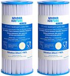 GOLDEN ICEPURE 30 Micron 10" x 4.5" Whole House Big Blue Sediment Pleated Water Filter Compatible for DuPont WFHDC3001, GE FXHSC, Culligan R50-BBSA, Pentek R50-BB, W50PEHD, GXWH40L, CP5-BBS 2-PACK