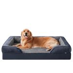 JOEJOY Extra Large Dog Bed, Orthopedic Memory Foam Dog Beds, Washable Dog Bed, Grey, Fits up to 90lbs, Good for Golden Retriever, Labrador，German Shepherd，Samoye，Rottweiler