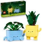 LEGO Botanicals Happy Plants Building Toy for Kids, Girls, and Boys 9+ - Playroom Decor for Desk or Shelf - Gift for Birthdays - Artificial Indoor Plant for Play & Display - 10349