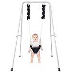 Hapfan Upgraded Baby Jumper with Foldable Stand, Baby Jumpers and Bouncers for Indoor Outdoor Play