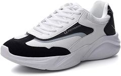 Alpine Swiss Stuart Mens Chunky Fashion Sneakers, Black White, 12