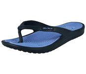 Ladies White Pink Eva Toe Post Flip Flop Surf Sandals New Summer Flat Beach Shoe (5 UK, Navy/Blue)