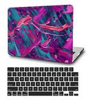 Hard Cover Compatible with MacBook Pro 13 Inch Case 2015 2014 2013 2012 Release A1425 A1502 with Retina Display, Plastic Hardshell Case & Keyboard Skin for Air 13.3 Inch, Purple Paint