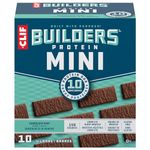 CLIF BUILDERS, Mini Chocolate Mint Flavour Protein Bars, Gluten Free, No Artificial Flavours, 10 g of protein per bar, Individually Wrapped, 34 g (10 Pack)