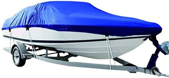 BGSFF Heavy Duty 210D Oxford Funda Impermeable para Barcos, Cubierta para Barcos Runabout, Anti-UV e Impermeable, de tamaño Completo, para Barcos, lanchas rápidas, Pesca, esquí, Casco en