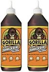Gorilla Original Waterproof Polyurethane Glue, 36 ounce Bottle, Brown, (Pack of 2)