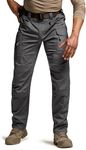 CQR Men's Flex Stretch Tactical Pants, Water Resistant Ripstop Cargo Pants, Lightweight EDC Outdoor Work Hiking Pants