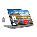 Lenovo IdeaPad Flex 5 2-in-1 Laptop, 16" WUXGA Touchscreen, AMD Ryzen 7 7730U, 16GB RAM, 512GB SSD, AMD Radeon Graphics, Fingerprint Reader, FHD Webcam, WiFi 6, Win 11 Pro, Grey, 32GB Hotface USB Card