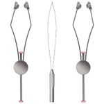 XFISHMAN Fly-Tying-Bobbin-Holder 2 Pack Fly Fishing Ceramic Bobbin with Bobbin Threader Holder Fly Tying Tools Set (Thumb Fit Ceramic Bobbin 2 Pack with 1 Bobbin Threade)