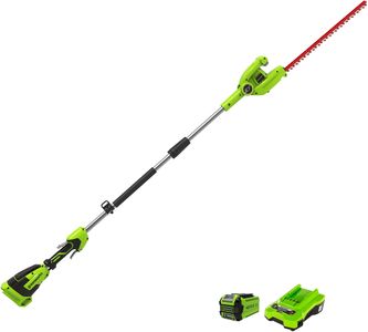 Greenworks Cordless Pole Hedge Trimmer – Lightweight, Battery Powered