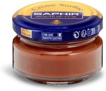 SAPHIR Creme Surfine Pommadier Shoe Polish - Beeswax Cream for Leather Products - Medium Brown