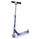 Micro Scooters | Micro Sprite LED Children's Scooter | Handlebar Adjustable | Light Up Wheels | Foldable | 5-12yrs | Boys & Girls | Blue