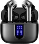 TAGRY Bluetooth Headphones True Wireless Earbuds 60H Playback LED Power Display Earphones with Wireless Charging Case IPX5 Waterproof in-Ear Earbuds with Mic for TV Smart Phone Computer Laptop